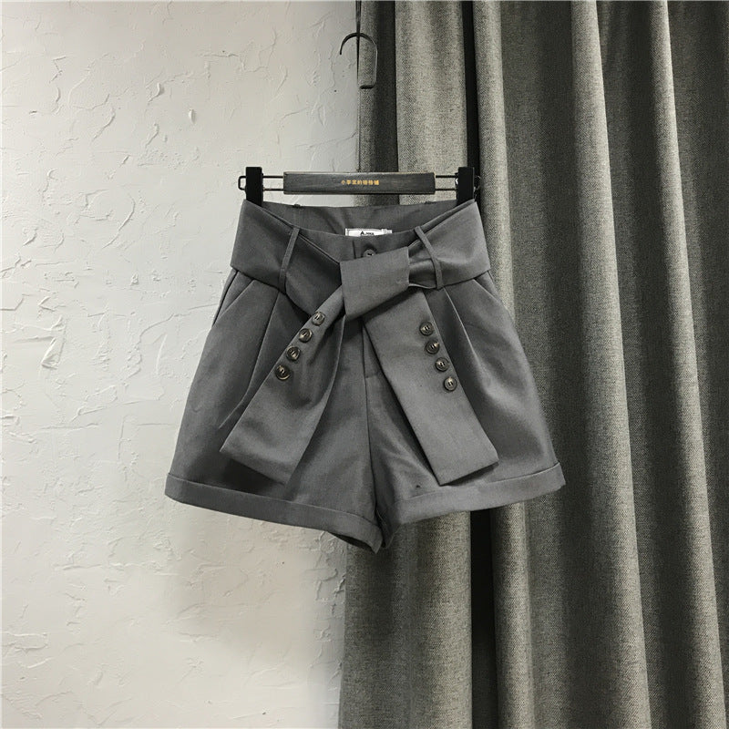 Suit wide leg shorts