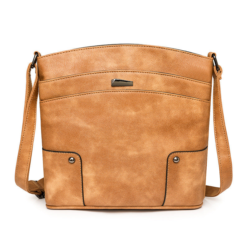 Retro flerlags PU-taske til kvinder - Enkel højkvalitets crossbody-taske