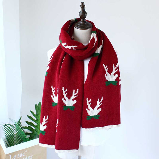 Cute Student Knit Woolen Scarf In Winter