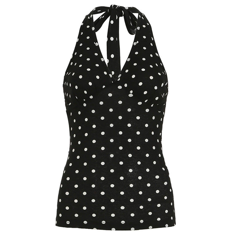 Women's Backless V-neck Halter Top