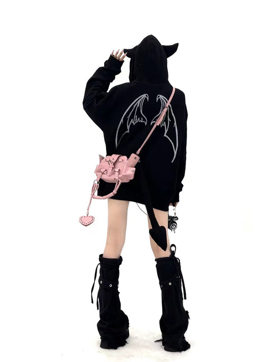 American Spice Girl Top Loose Printing Sweater
