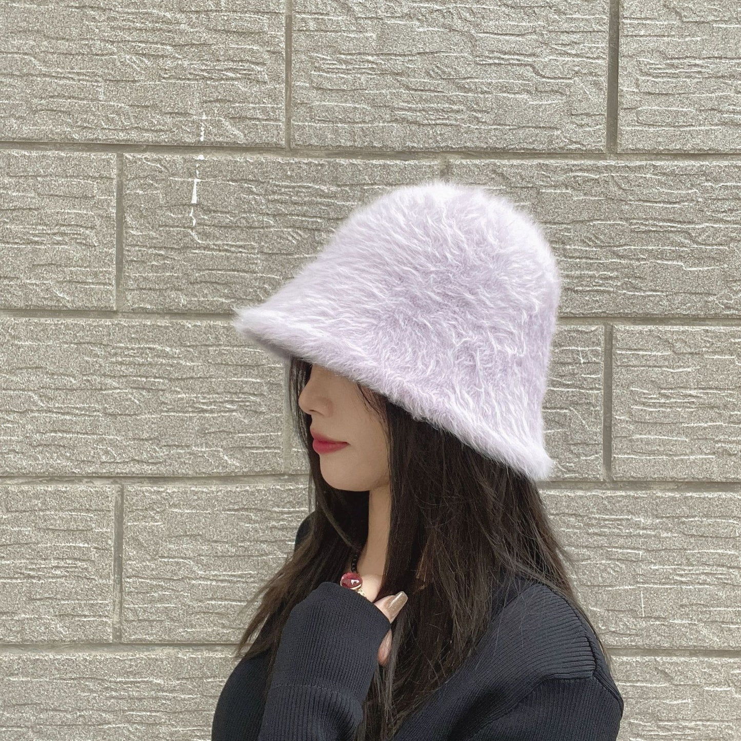 Rabbit Hair Bucket Fashionable Warm Hat