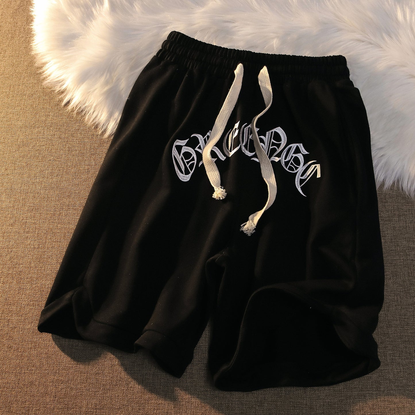 Men's And Women's Embroidered Letters Casual Five-point Shorts