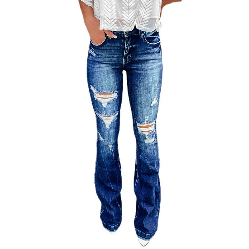 Damejeans Elegante Ripped Casual Bukser