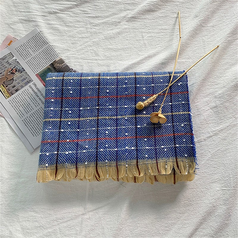 Ladies Fashion Personality Cashmere Plaid Scarf