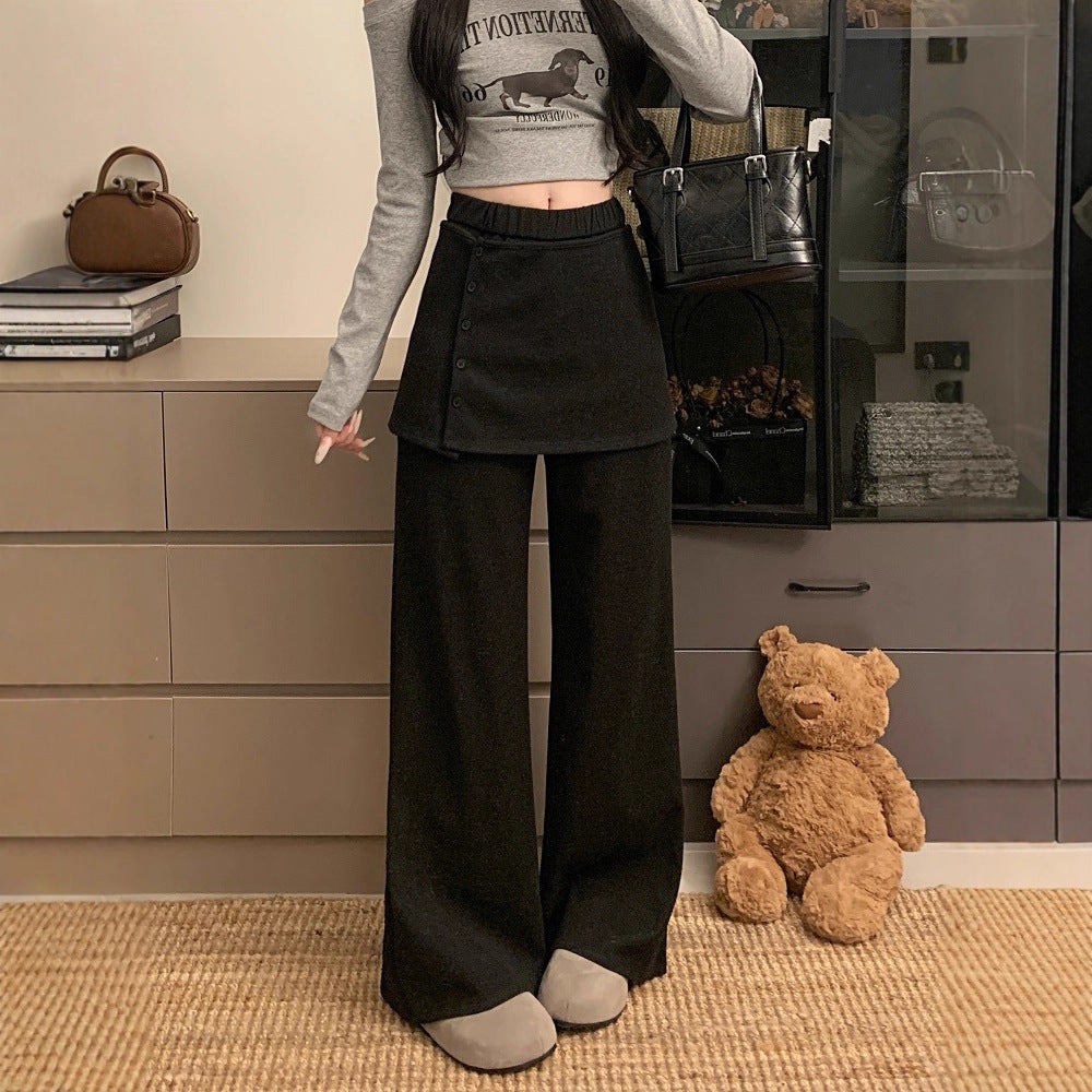 Korean-style Women's New Chic Versatile Loose Straight Pants