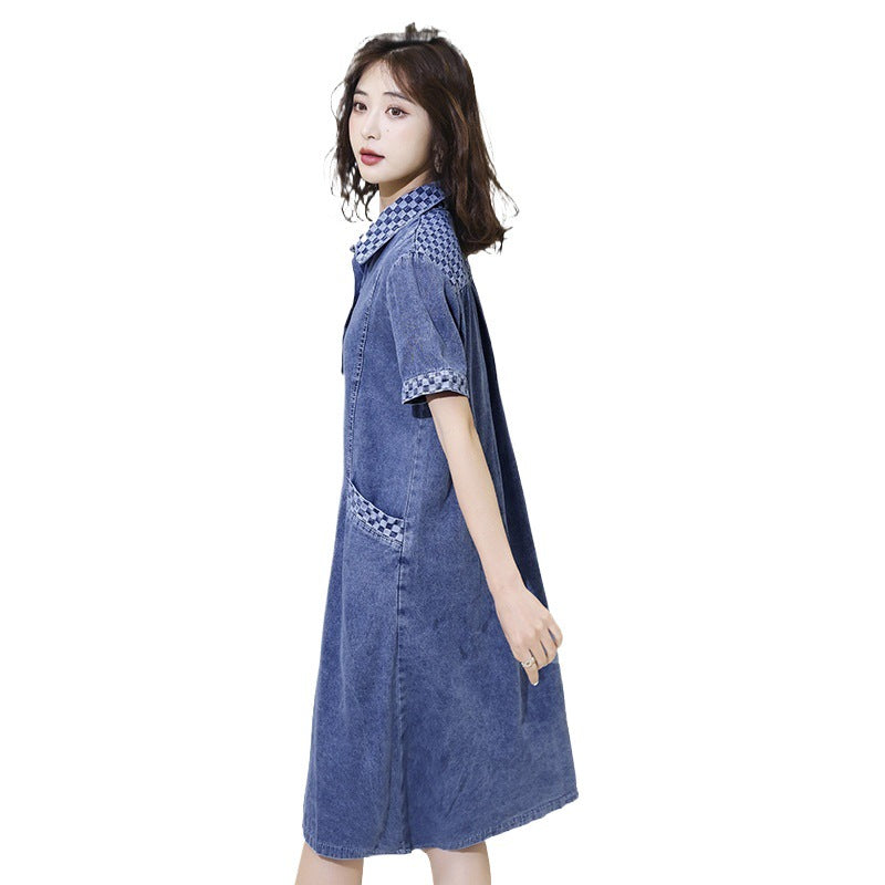 Denim Dress Women's Casual Shirt For Petite Frames