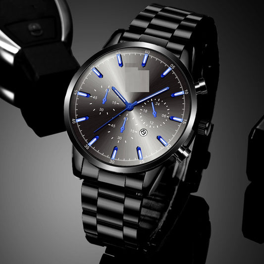Men's Stainless Steel Fashion Calendar Quartz Watch