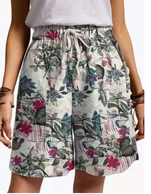 Women's Loose Printed Casual Shorts