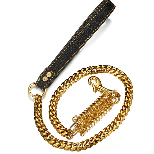 Dog spring traction rope stainless steel