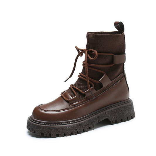 Fashion Platform Lace-up High Top Platform Boots