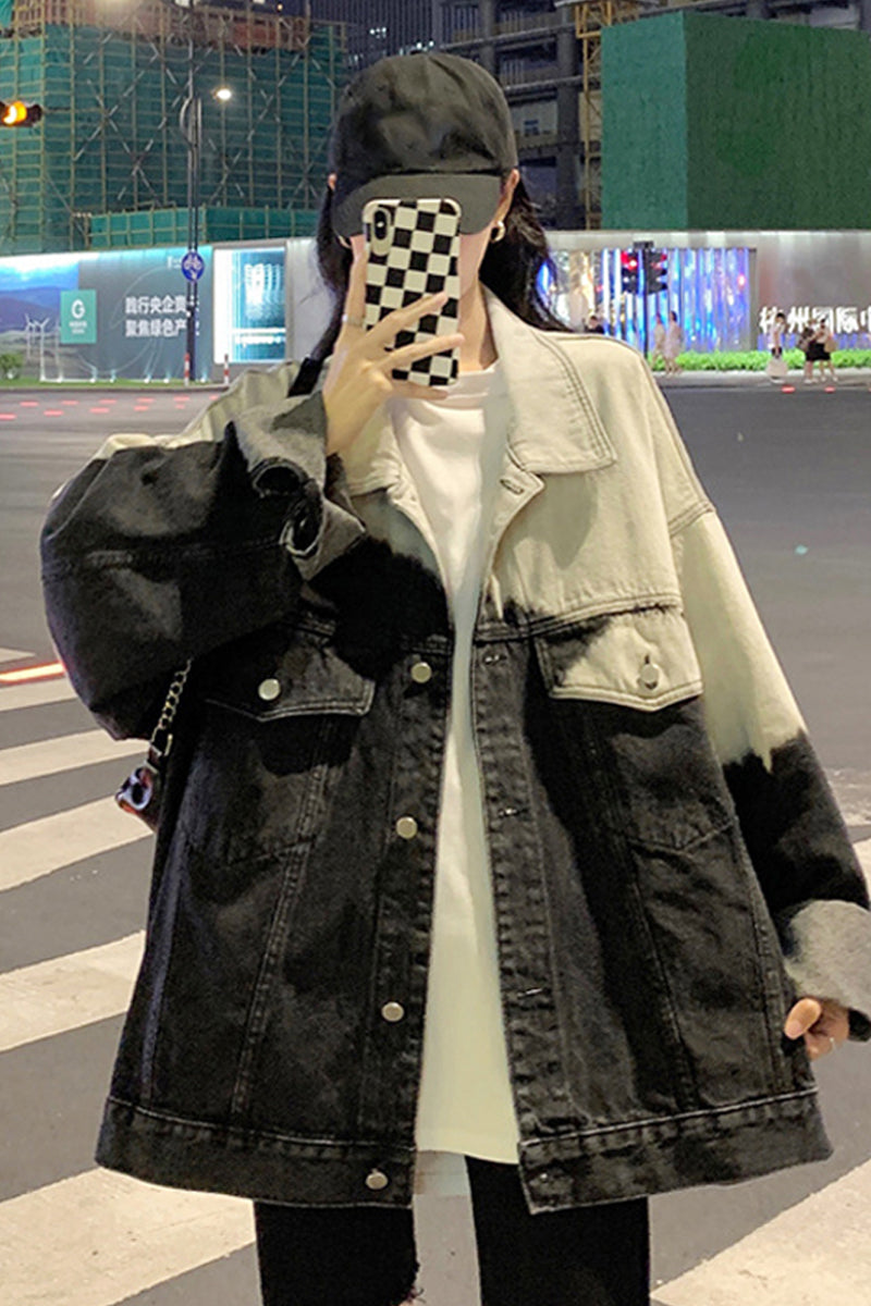 Women's Niche Premium Tie Dye Denim Jacket Design