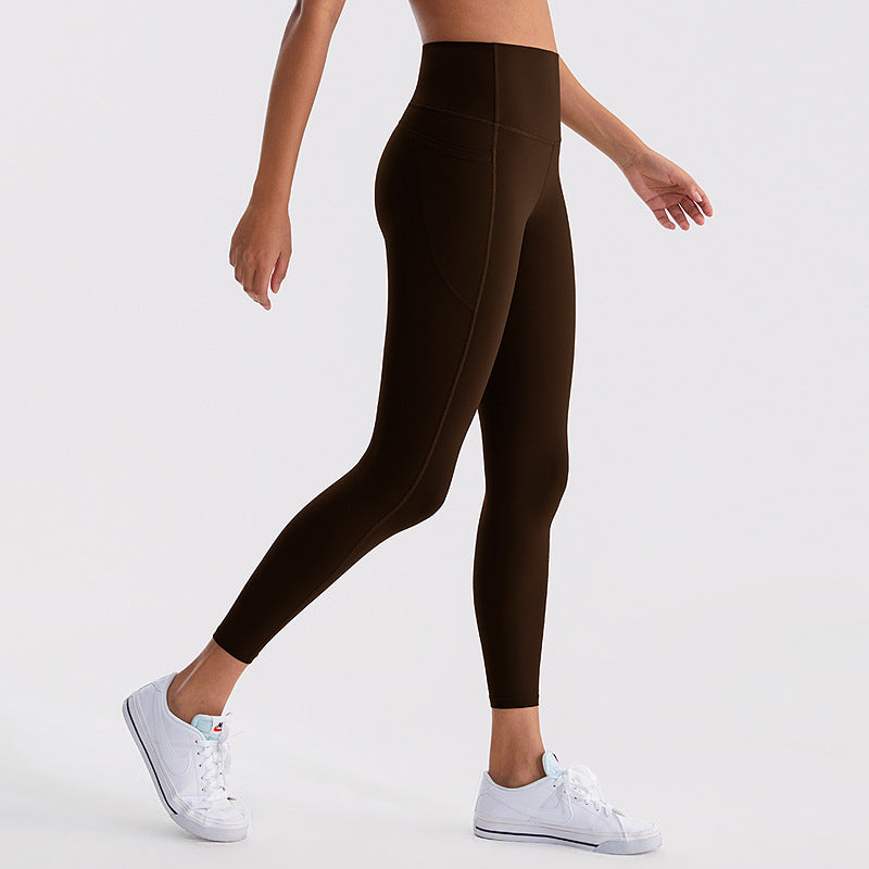 Udendørs Sport Højtaljet Hofteløft Fitness Løbetights Åndbare Sportsbukser