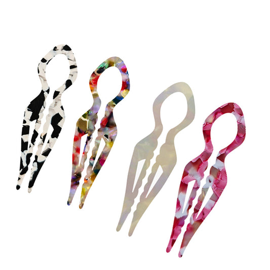 French Acetate Elegant Non-slip Teeth Hairpin