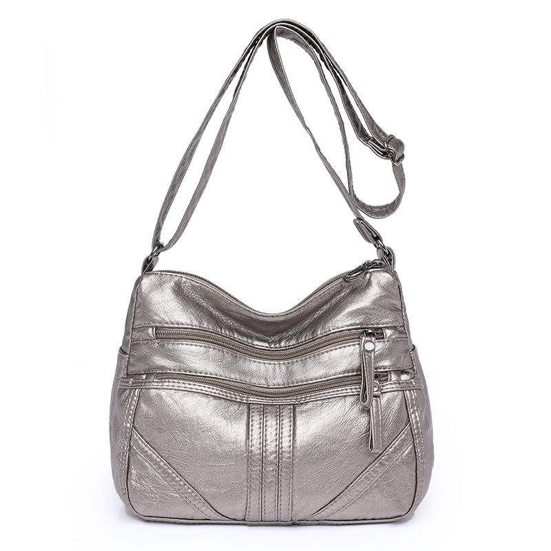 Women's Fashion Soft Leather Large Capacity Shoulder Bag
