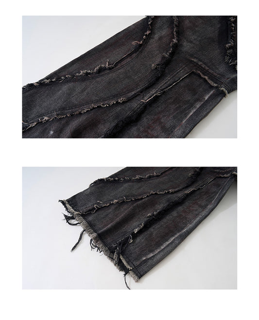 Men's Spring Hand-painted Wide-leg Pants