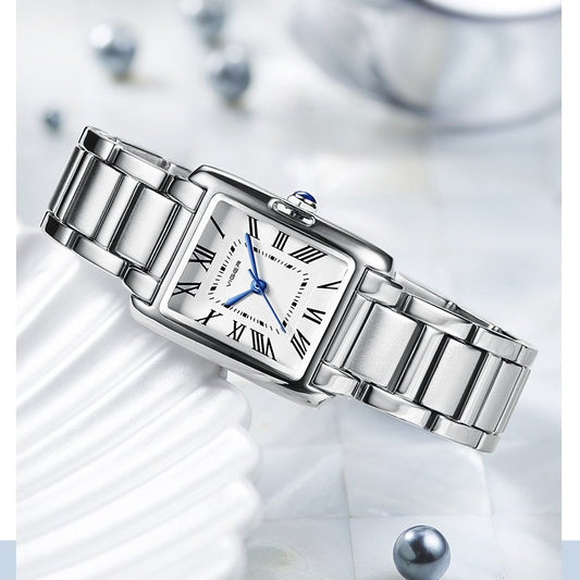 Vagran Needle Square Womens Retro Fashion Small Square Watch