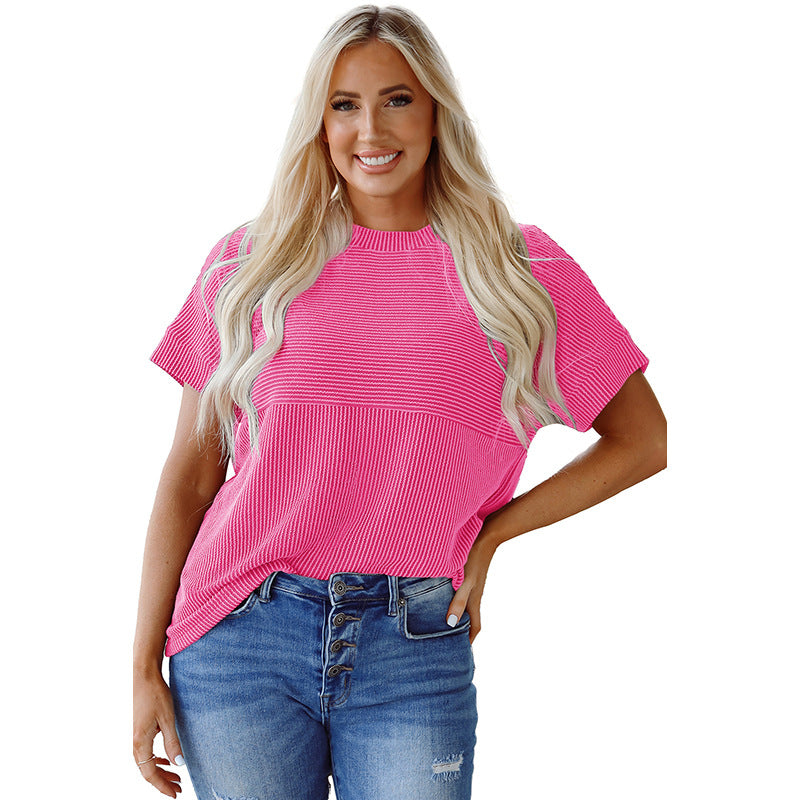 Casual Loose All-matching Round Neck Women's Short-sleeved T-shirt