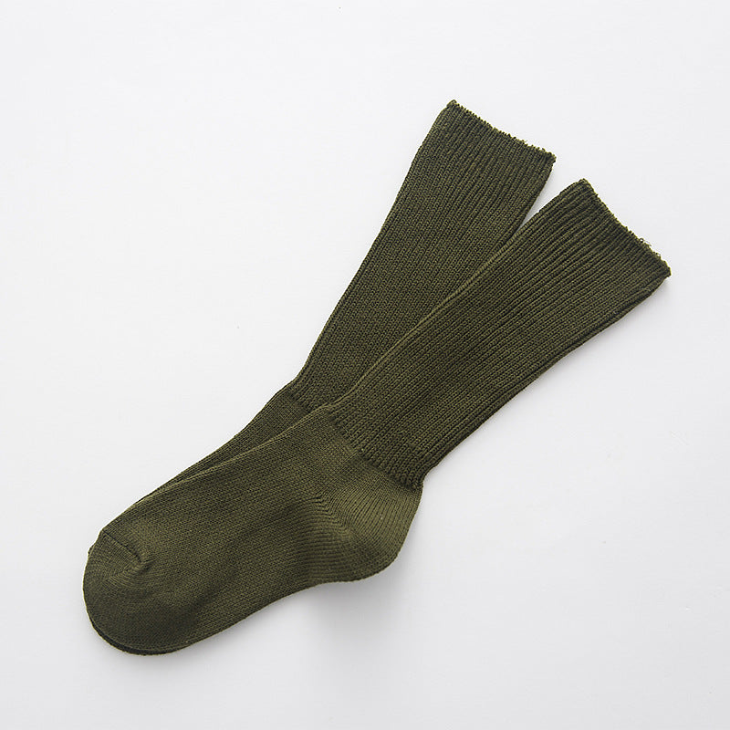 Double needle pile socks
