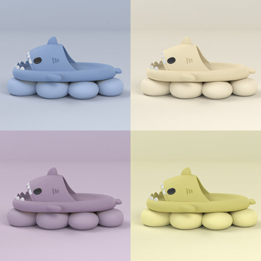 Cartoon Shark Slippers Funny Cutes Soft Slipper Indoor Outdoor Shoes For Women Men Couples