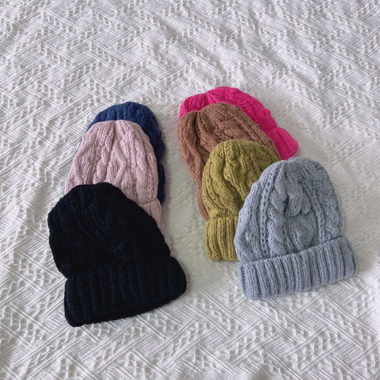 Women's Retro Casual And Versatile Solid Knitted Hat