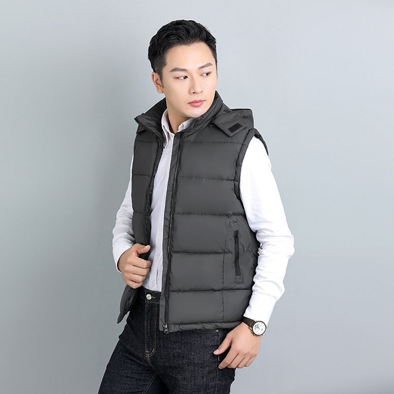 Removable-hooded Fleece Vest A Casual Stylish And Trendy Outerwear Piece