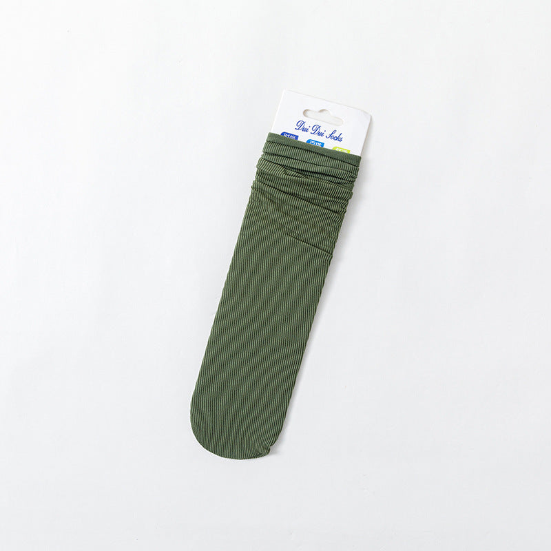 Ladies Velvet Solid Color Loose Mouth Socks
