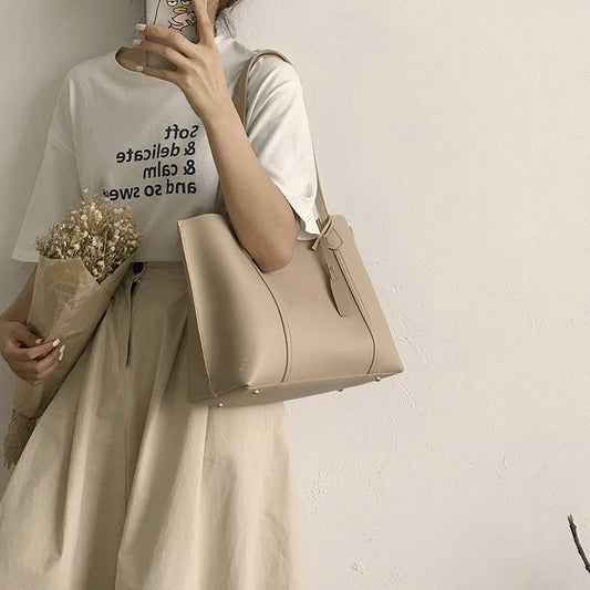 Casual tote bag all-match one-shoulder handbag