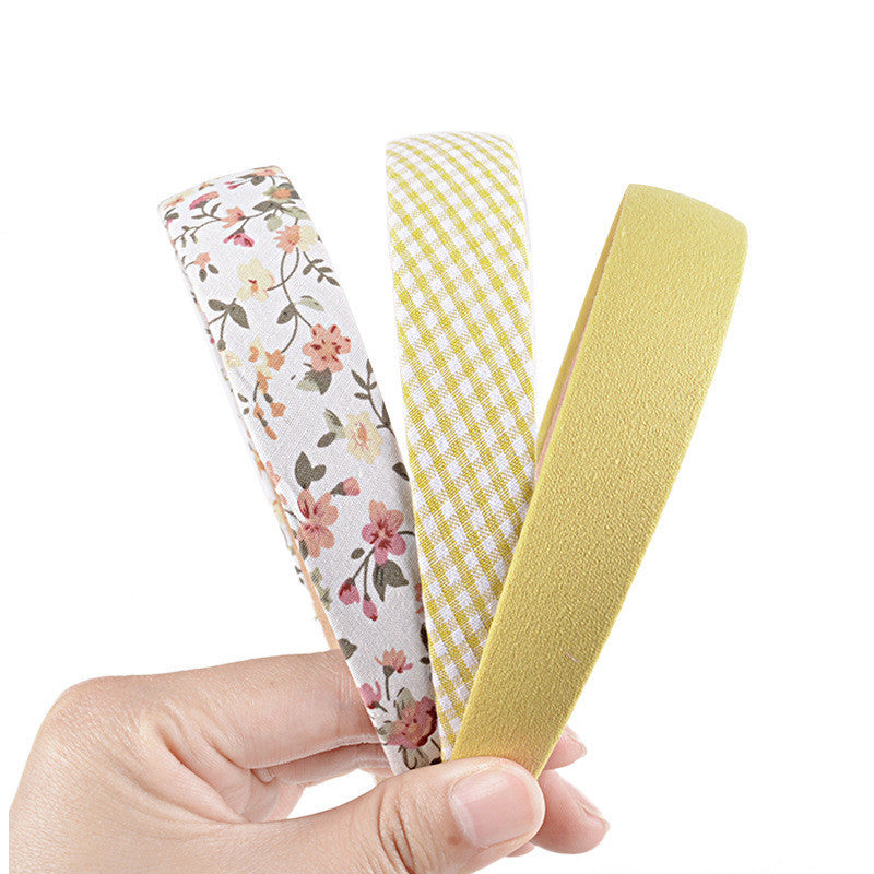 Floral Fine Hair Band Set Fabric Printing Headband