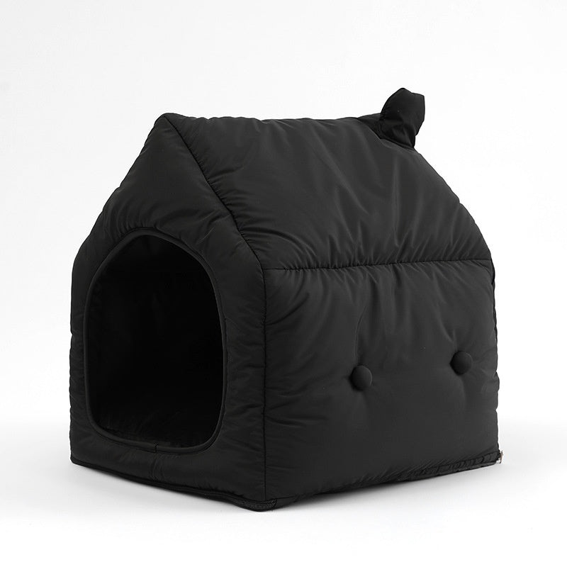 Folding Small Tent Winter Warm Kennel Cat Mat Detachable