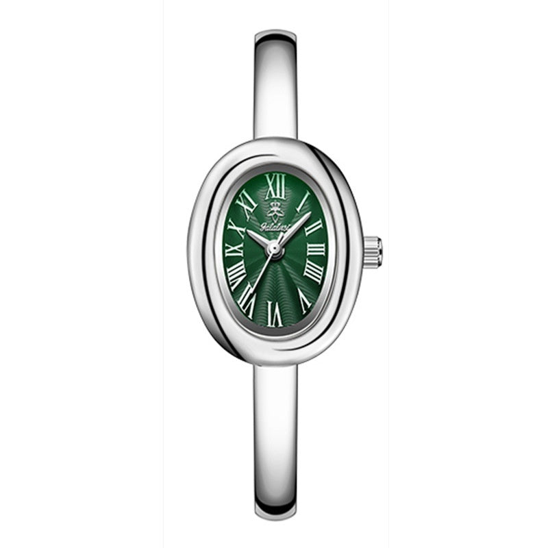 Dame multifunktionelt ovalt retro quartz-ur