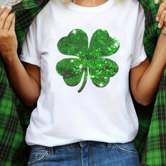 Casual Short Sleeve Round Neck Top Springsummer, Women's Clothing