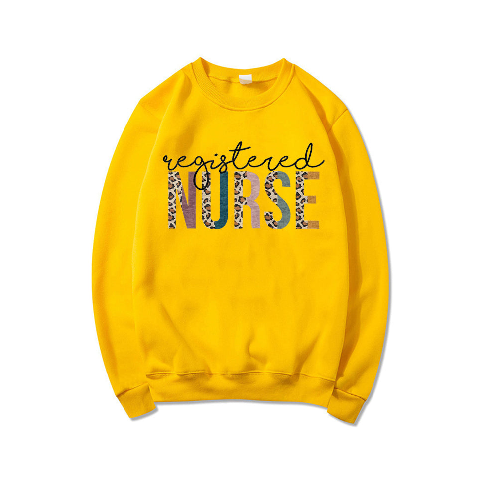 Trykt hættetrøje løs afslappet mænds og kvinders koreansk version af løs crewneck top