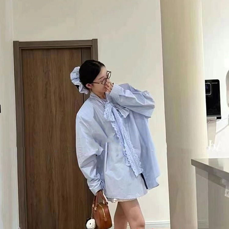 Spring And Autumn Outfit Long-sleeve Korean-style Top