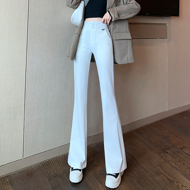 Suit Pants Women's High Waist Slimming Draping Wide Leg Slightly Flared