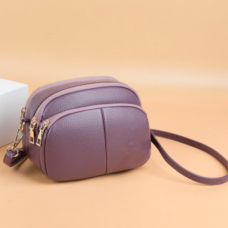 Soft Leather Shoulder Bag Stitching