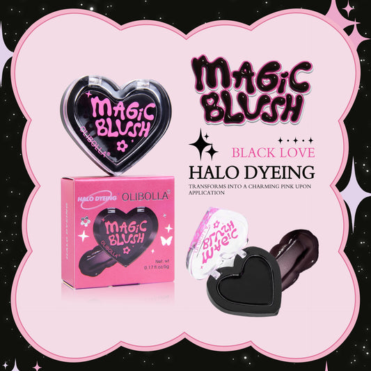 Heart-shaped Blush Rouge Temperature-sensitive Color Changing Not Easy To Fade