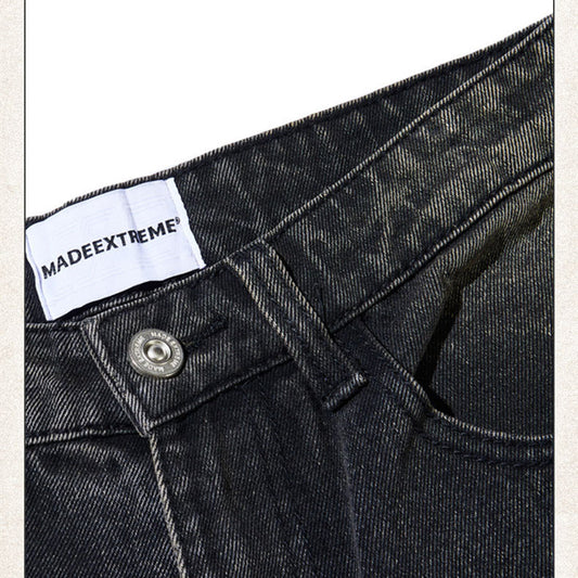 Washed Old Mud Dyed Jeans For Men And Women