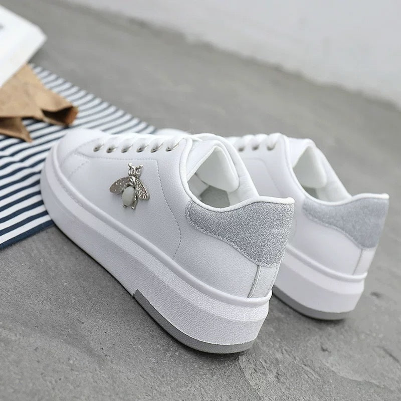 Womens Minimalist Versatile Platform Sneakers