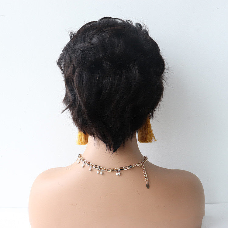 Kort Krøllet Hår Front Lace Hovedbeklædning Bob Paryk Krøllet Hår