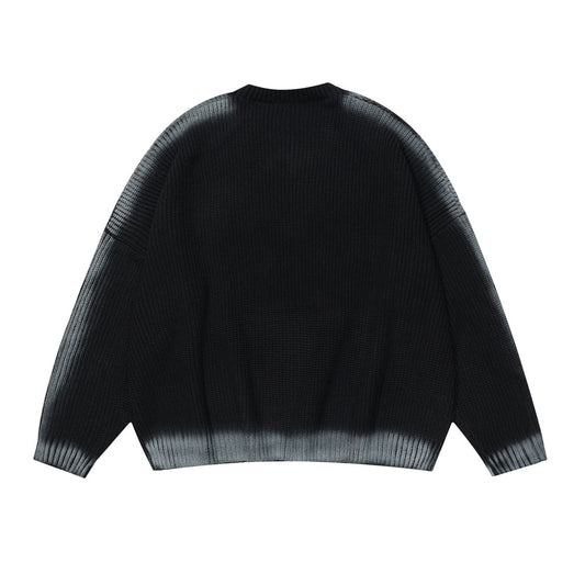 Personality Crewneck Sweater Oversize Slouchy Sweater For Men