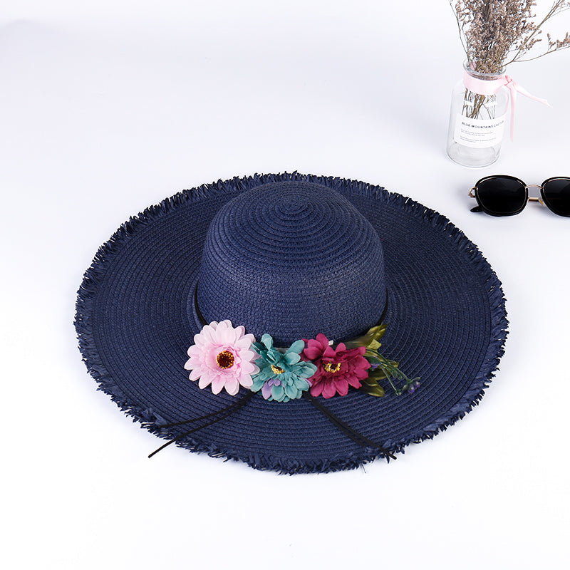 Seaside Big Brim Rose Red Beach Hat