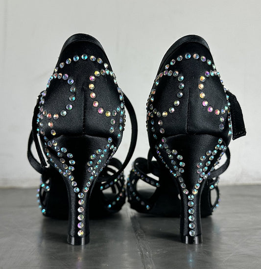 Diamond Latin Dance Shoes Women's High Heel Dancing Shoes