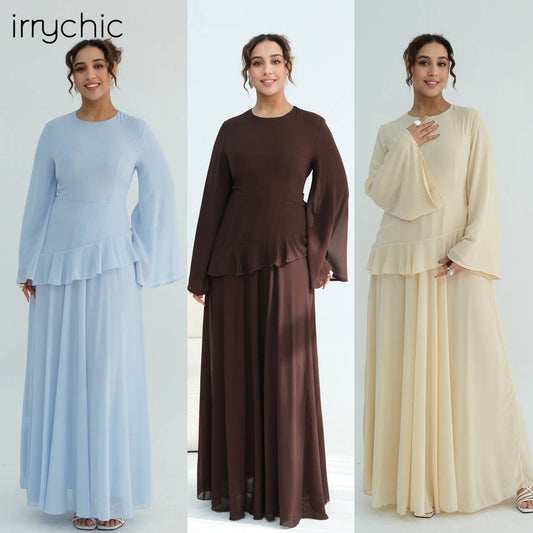 Women's Waist-cinching Double-layer Dress