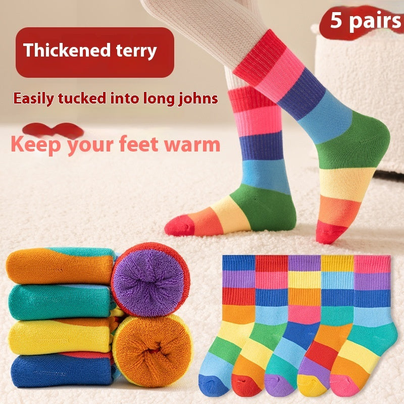 Children's Winter Thickened Velvet Padded Warm Terry Tube Socks