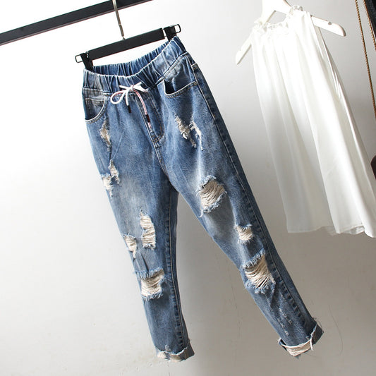 Women's Fat MM Ripped Jeans