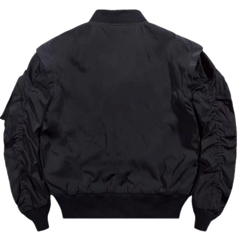 Oversize Løse Broderede Overall-flyverjakke