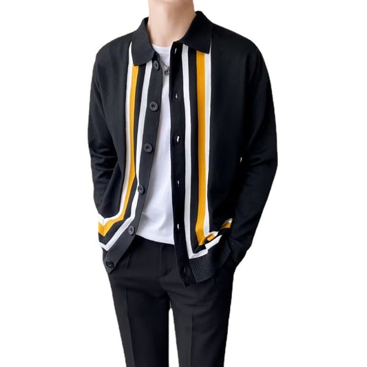 Tidlig efterår ny designfornemmelse cardigan sweater herre