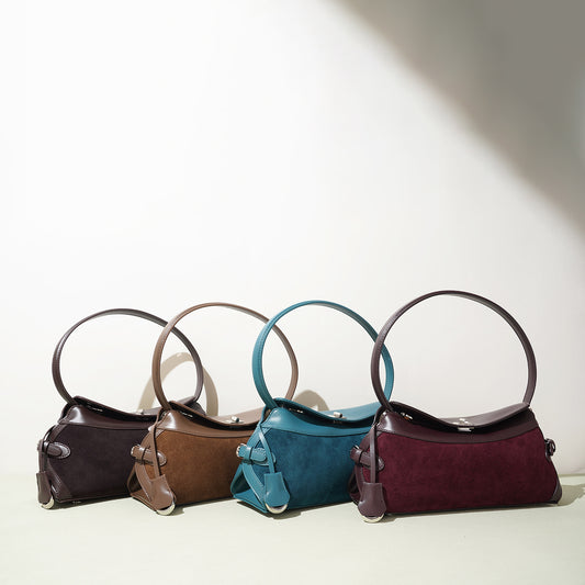 Personalized Simple Casual Autumn And Winter New Frosted Solid Color Tote