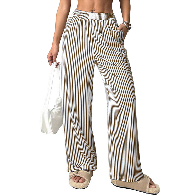 Drapey Trousers For Womenversatile Striped Casual Pants Perfect For The Office